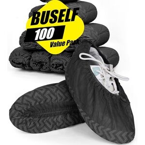 5/$25 100 X-Large Shoe Covers, Black - New In Package (50 pairs)